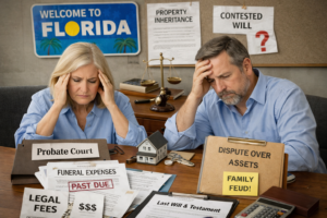Two people stressed over the cost of Florida Probate