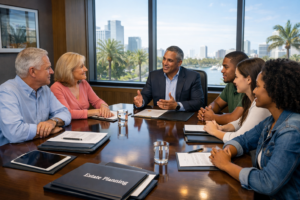 Family meeting about estate planning in Florida