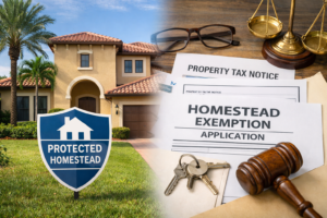 Depiction of Homestead Exemption for Real Estate