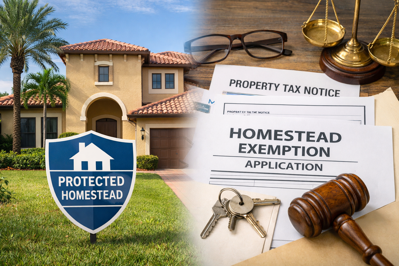 Depiction of Homestead Exemption for Real Estate