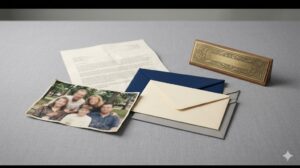 Image of Family on a desk