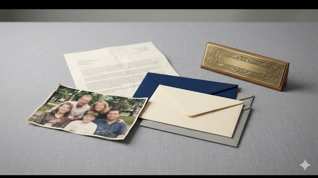 Image of Family on a desk