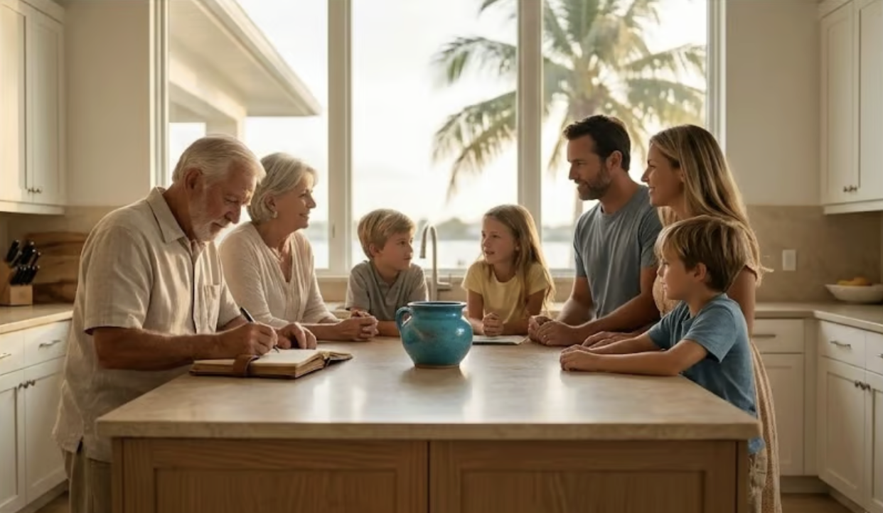 A family discussing Gift Taxes
