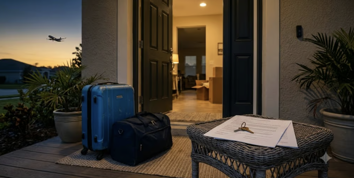 Depiction of moving out of a Florida home