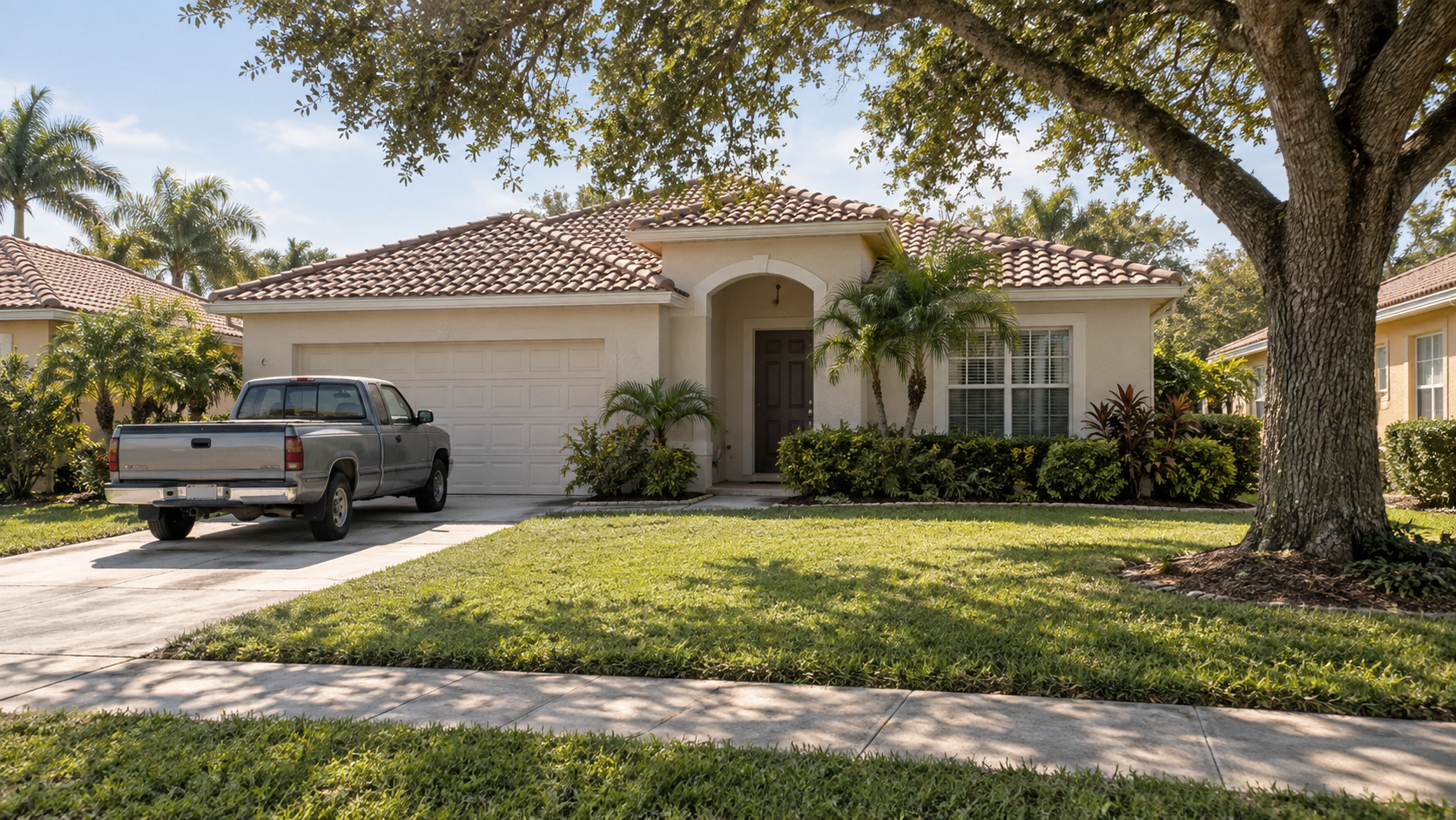 Florida suburban house image with no visible text or signage